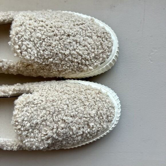 Splendid Tulia Tan Beiege Faux Fur Slip On Sneaker Shoes Women’s Size 8 M - Picture 15 of 16